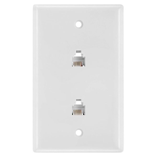 RJ11 FACEPLATE DOUBLE